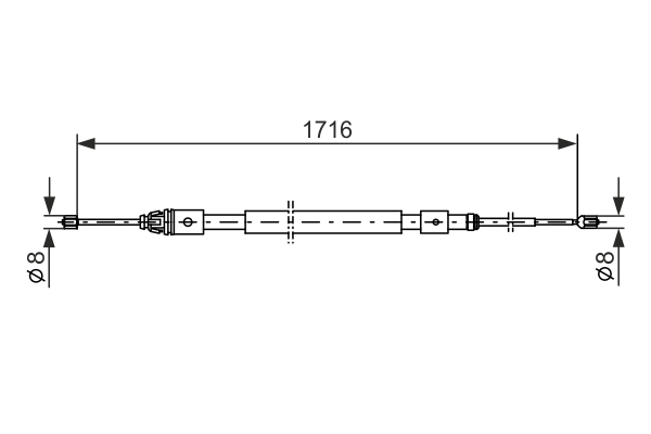 BOSCH 1 987 477 599 Cavo comando, Freno stazionamento-Cavo comando, Freno stazionamento-Ricambi Euro