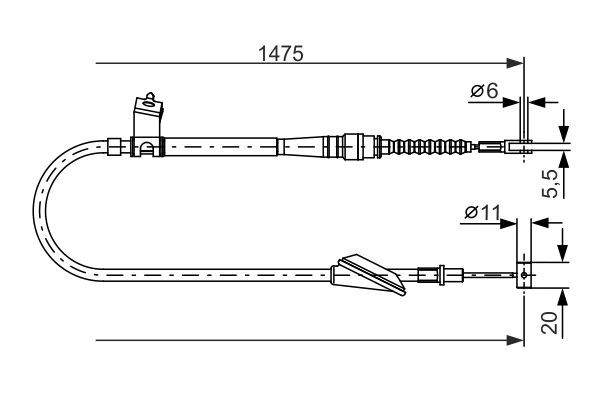 BOSCH 1 987 477 608 Cable,...