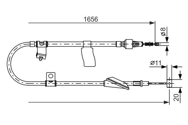 BOSCH 1 987 477 610 Cable,...