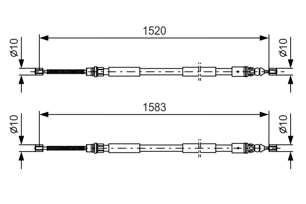 BOSCH 1 987 477 616 Cavo comando, Freno stazionamento-Cavo comando, Freno stazionamento-Ricambi Euro