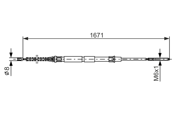 BOSCH 1 987 477 626 Cavo comando, Freno stazionamento-Cavo comando, Freno stazionamento-Ricambi Euro