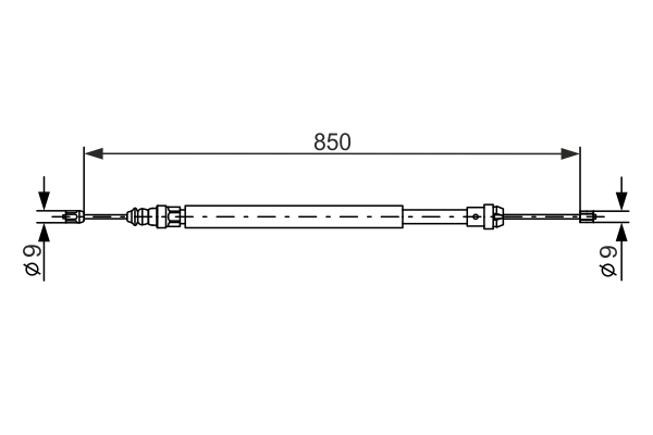 BOSCH 1 987 477 648 Cavo comando, Freno stazionamento