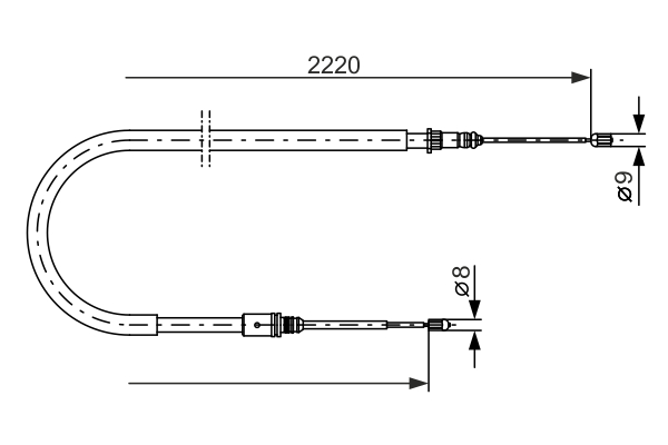 BOSCH 1 987 477 652 Cable,...