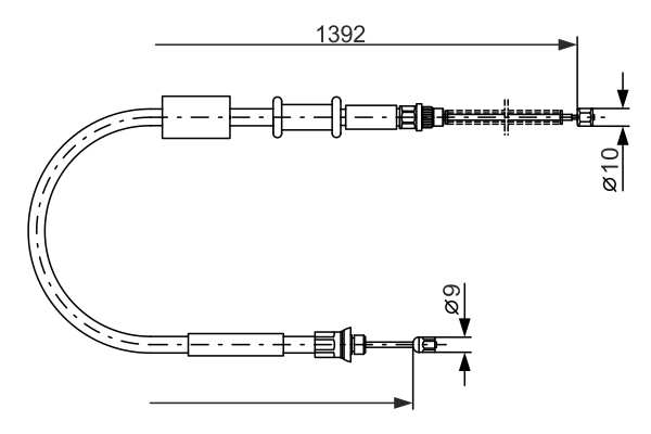 BOSCH 1 987 477 656 Cavo comando, Freno stazionamento-Cavo comando, Freno stazionamento-Ricambi Euro