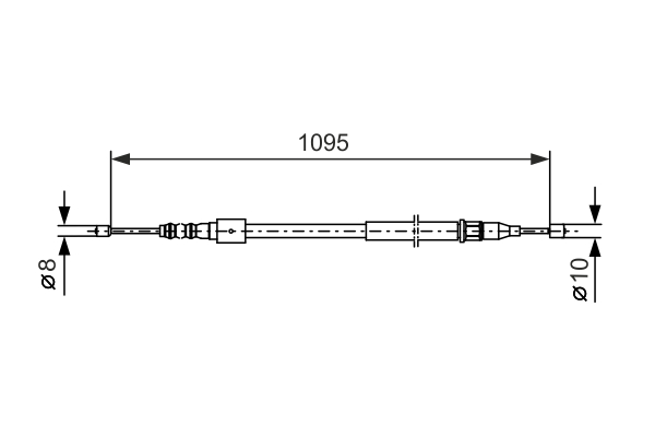 BOSCH 1 987 477 660 Cavo comando, Freno stazionamento-Cavo comando, Freno stazionamento-Ricambi Euro