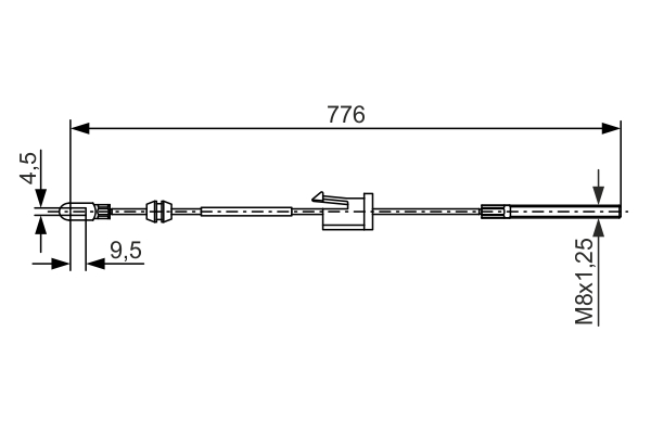 BOSCH 1 987 477 681 Cavo comando, Freno stazionamento-Cavo comando, Freno stazionamento-Ricambi Euro