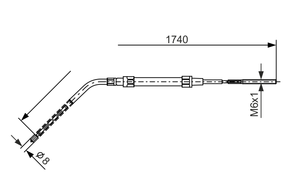 BOSCH 1 987 477 689 Cavo comando, Freno stazionamento-Cavo comando, Freno stazionamento-Ricambi Euro