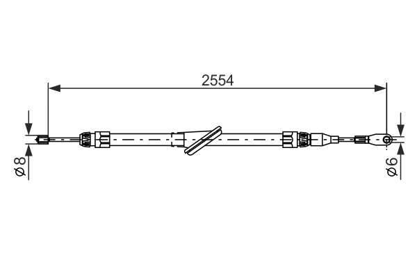 BOSCH 1 987 477 699 Cavo comando, Freno stazionamento-Cavo comando, Freno stazionamento-Ricambi Euro