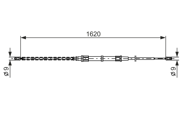 BOSCH 1 987 477 704 Cavo comando, Freno stazionamento