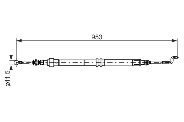 BOSCH 1 987 477 707 Cable,...