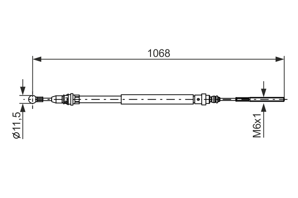 BOSCH 1 987 477 713 Cavo comando, Freno stazionamento