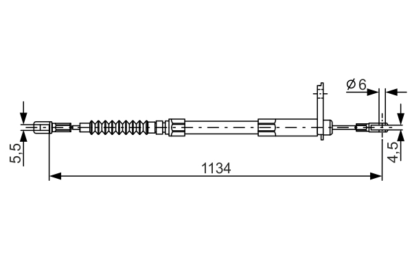 BOSCH 1 987 477 749 Cavo comando, Freno stazionamento