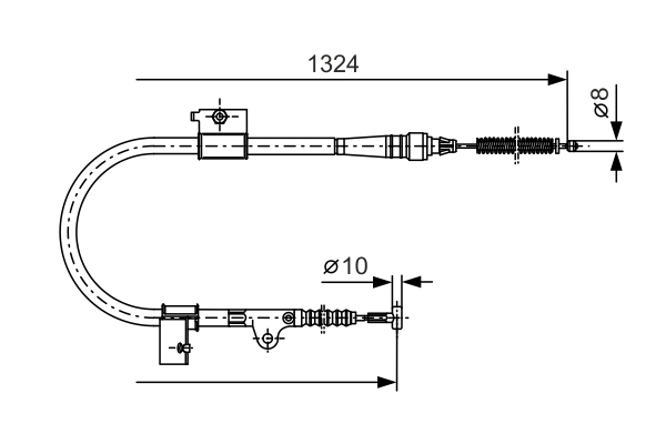 BOSCH 1 987 477 756 Cavo comando, Freno stazionamento-Cavo comando, Freno stazionamento-Ricambi Euro