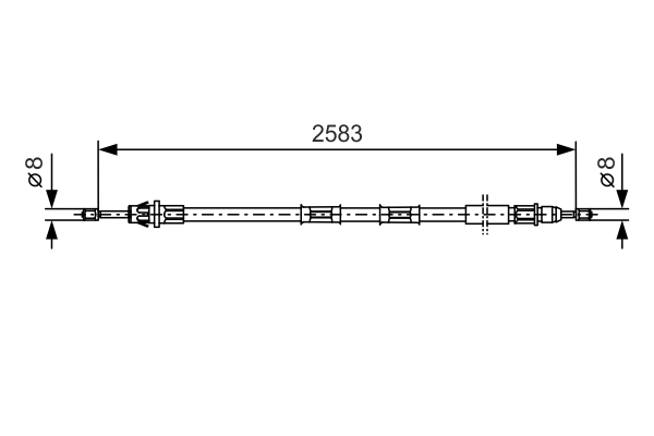 BOSCH 1 987 477 762 Cavo comando, Freno stazionamento