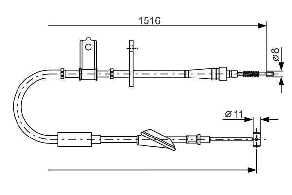 BOSCH 1 987 477 771 Cavo comando, Freno stazionamento-Cavo comando, Freno stazionamento-Ricambi Euro