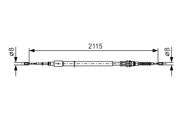 BOSCH 1 987 477 775 Cavo comando, Freno stazionamento