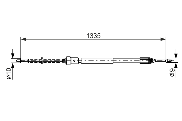 BOSCH 1 987 477 783 Cavo comando, Freno stazionamento