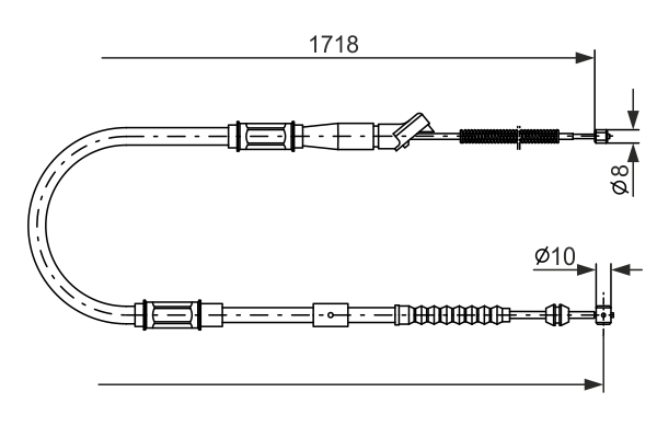 BOSCH 1 987 477 797 Cavo comando, Freno stazionamento-Cavo comando, Freno stazionamento-Ricambi Euro