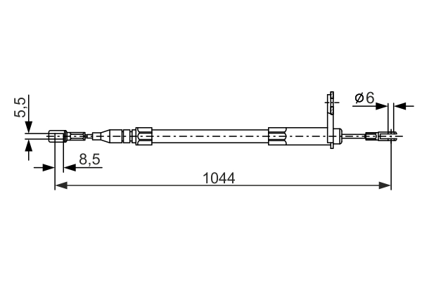 BOSCH 1 987 477 812 Cavo comando, Freno stazionamento