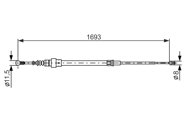 BOSCH 1 987 477 817 Cavo comando, Freno stazionamento-Cavo comando, Freno stazionamento-Ricambi Euro