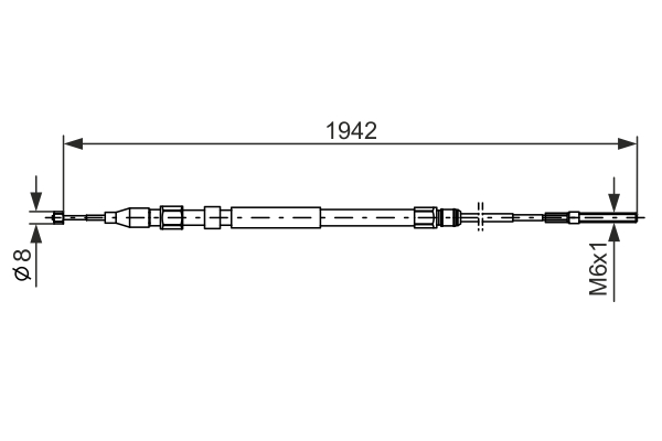 BOSCH 1 987 477 820 Cavo comando, Freno stazionamento-Cavo comando, Freno stazionamento-Ricambi Euro