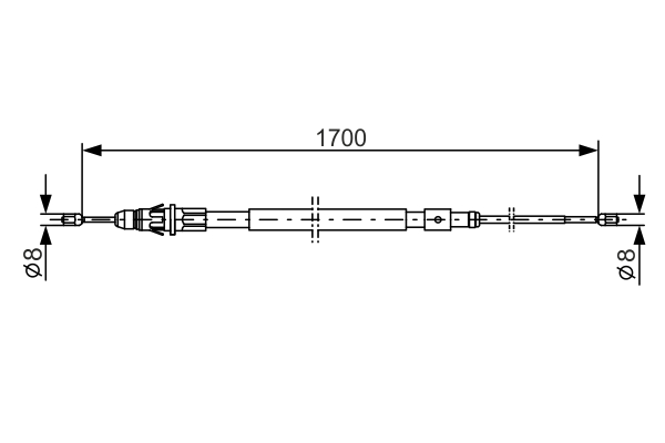 BOSCH 1 987 477 823 Cavo comando, Freno stazionamento