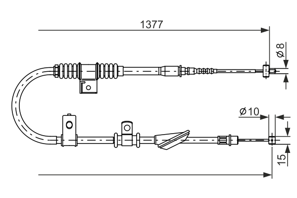 BOSCH 1 987 477 842 Cavo comando, Freno stazionamento-Cavo comando, Freno stazionamento-Ricambi Euro