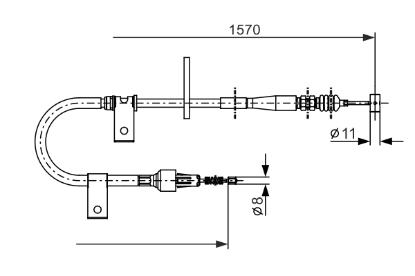 BOSCH 1 987 477 875 Cavo comando, Freno stazionamento