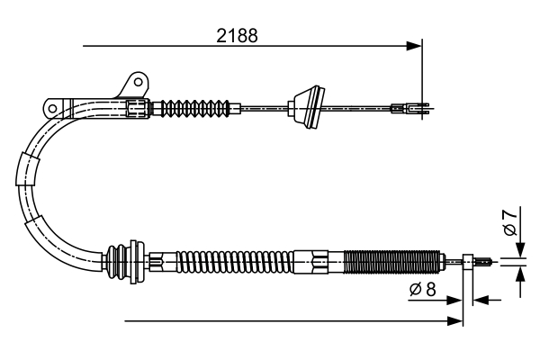 BOSCH 1 987 477 879 Seilzug, Feststellbremse