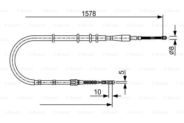 BOSCH 1 987 477 884 Cavo comando, Freno stazionamento-Cavo comando, Freno stazionamento-Ricambi Euro