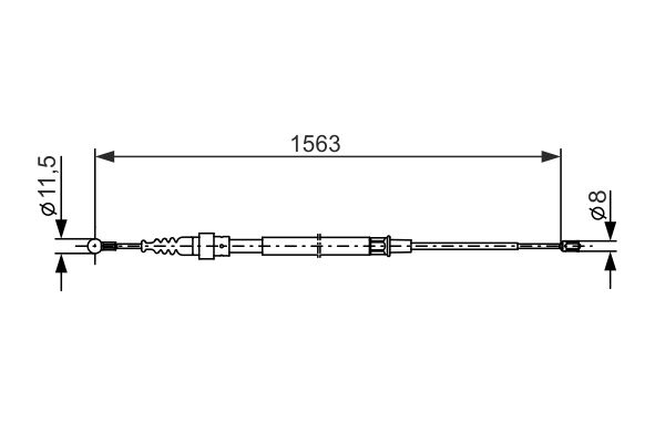 BOSCH 1 987 477 891 Cavo comando, Freno stazionamento-Cavo comando, Freno stazionamento-Ricambi Euro