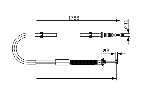 BOSCH 1 987 477 910 Cavo comando, Freno stazionamento-Cavo comando, Freno stazionamento-Ricambi Euro