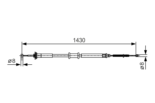 BOSCH 1 987 477 912 Cavo comando, Freno stazionamento