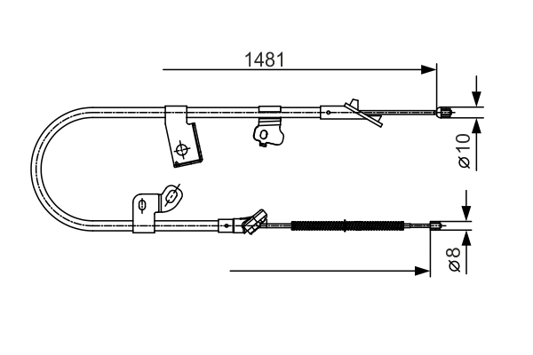 BOSCH 1 987 477 919 Cavo comando, Freno stazionamento