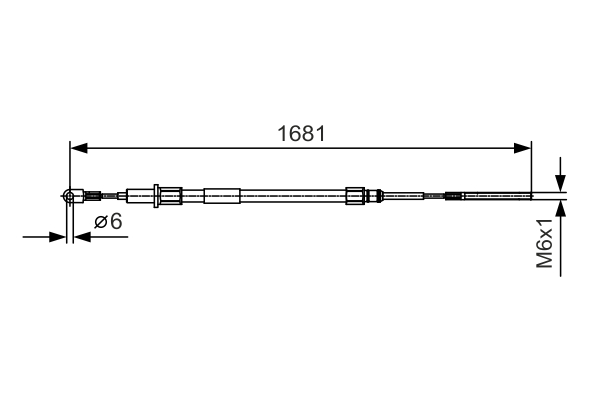 BOSCH 1 987 477 924 Cavo comando, Freno stazionamento-Cavo comando, Freno stazionamento-Ricambi Euro