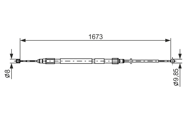 BOSCH 1 987 477 947 Cavo comando, Freno stazionamento-Cavo comando, Freno stazionamento-Ricambi Euro