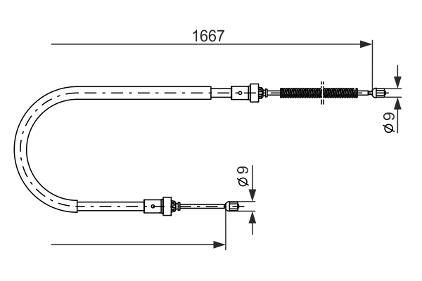 BOSCH 1 987 477 956 Cavo comando, Freno stazionamento-Cavo comando, Freno stazionamento-Ricambi Euro