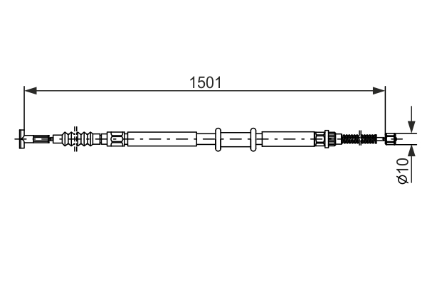 BOSCH 1 987 477 969 Cavo comando, Freno stazionamento-Cavo comando, Freno stazionamento-Ricambi Euro