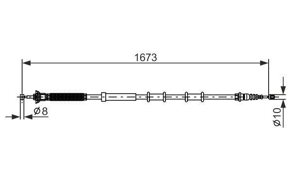 BOSCH 1 987 477 977 Cavo comando, Freno stazionamento-Cavo comando, Freno stazionamento-Ricambi Euro