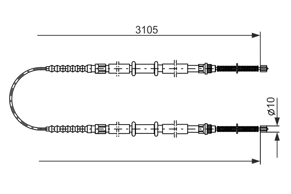 BOSCH 1 987 477 989 Cable,...