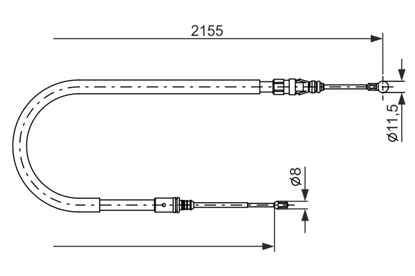 BOSCH 1 987 477 994 Cavo comando, Freno stazionamento-Cavo comando, Freno stazionamento-Ricambi Euro