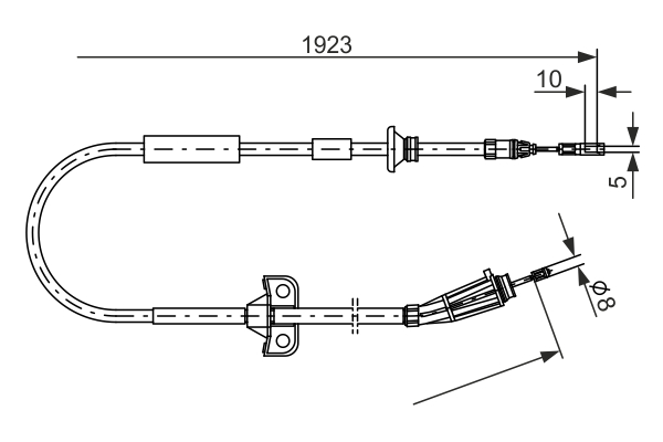 BOSCH 1 987 477 999 Cavo comando, Freno stazionamento-Cavo comando, Freno stazionamento-Ricambi Euro