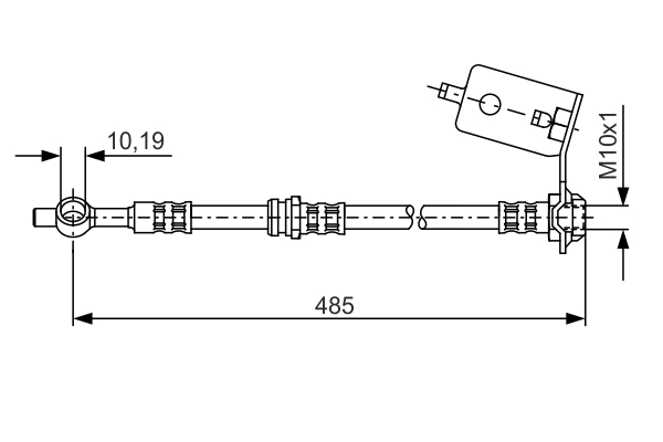 BOSCH 1 987 481 050 Flessibile del freno-Flessibile del freno-Ricambi Euro