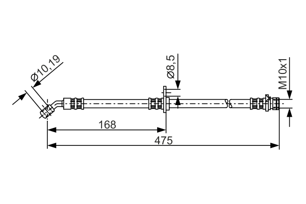 BOSCH 1 987 481 326 Flessibile del freno-Flessibile del freno-Ricambi Euro