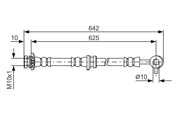 BOSCH 1 987 481 572 Flessibile del freno