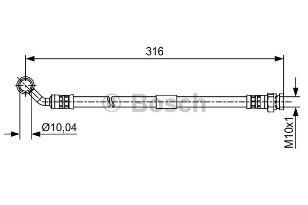 BOSCH 1 987 481 648 Flessibile del freno