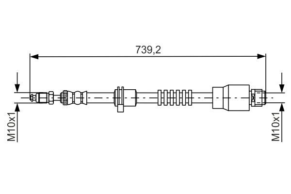 BOSCH 1 987 481 677 Flessibile del freno