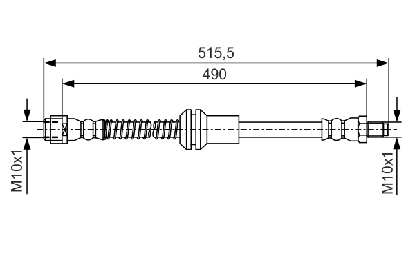 BOSCH 1 987 481 721 Flessibile del freno-Flessibile del freno-Ricambi Euro