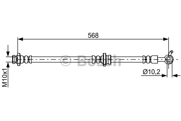 BOSCH 1 987 481 821 Flessibile del freno-Flessibile del freno-Ricambi Euro