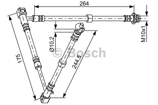 BOSCH 1 987 481 836 Flessibile del freno-Flessibile del freno-Ricambi Euro